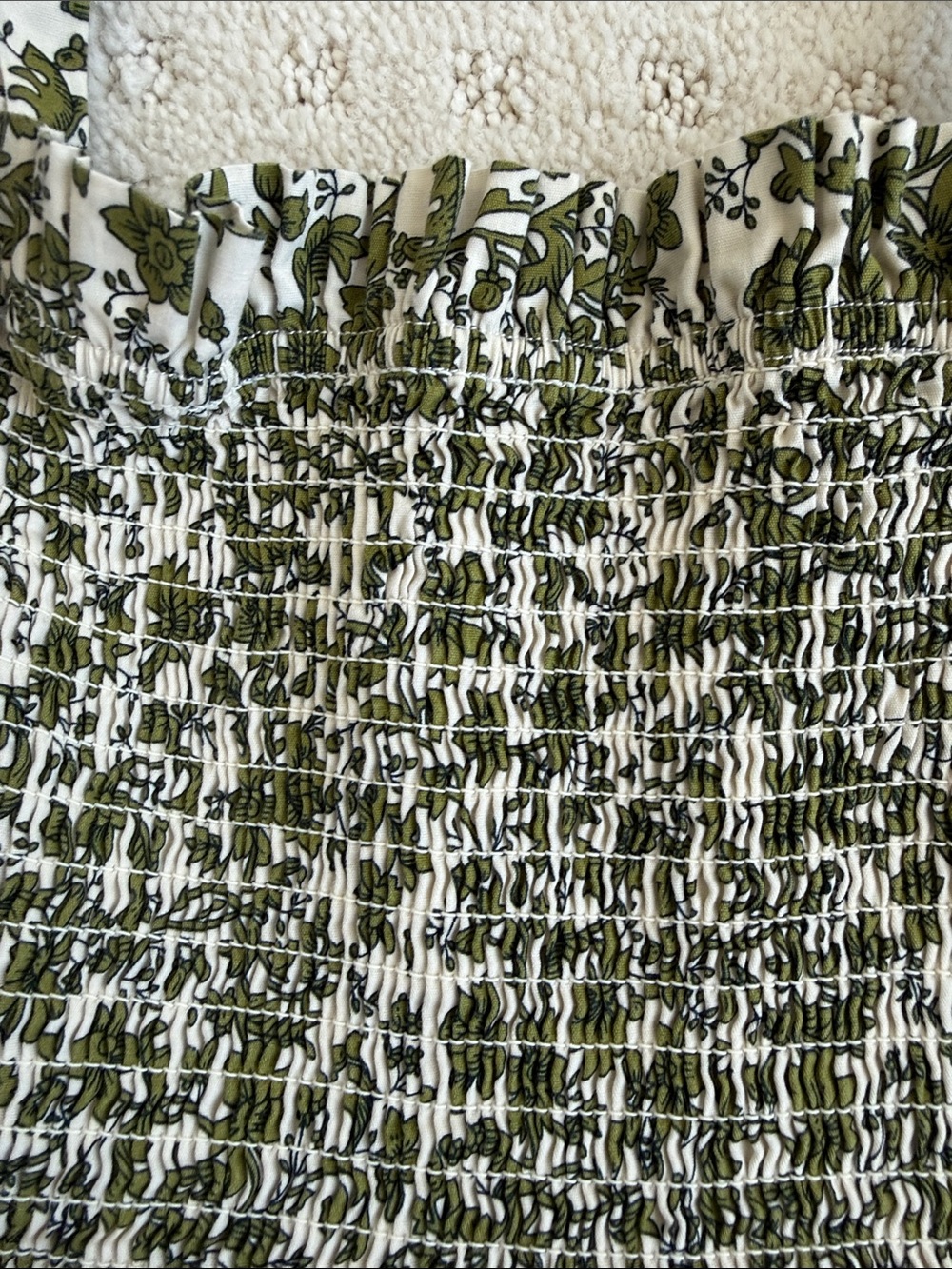 O.P.T. Olive Floral Smocked Sundress - Picture 2 of 5